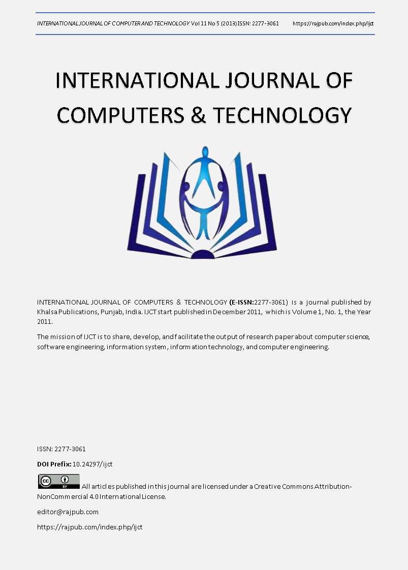 Vol. 11 No. 5 (2013) | INTERNATIONAL JOURNAL OF COMPUTERS & TECHNOLOGY