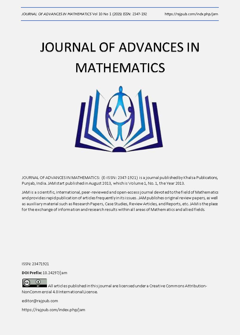 JOURNAL OF ADVANCES IN MATHEMATICS